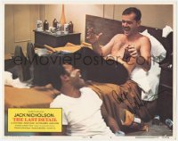 2h0471 LAST DETAIL signed LC #8 1973 by Jack Nicholson, who's drunk with Clifton James, Hal Ashby!