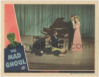 2h0482 MAD GHOUL signed LC 1943 by Turhan Bey, who's on stage with Evelyn Ankers & David Bruce!