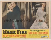 2h0483 MAGIC FIRE signed LC #2 1955 by Rita Gam, who's watching Alan Badel & Valentina Cortese!
