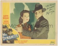 2h0493 MR DYNAMITE signed LC #2 R1950 by Lloyd Nolan, who's protecting pretty Irene Hervey!