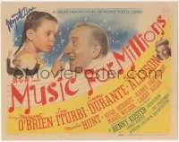 2h0380 MUSIC FOR MILLIONS signed TC 1945 by Margaret O'Brien, who's with Durante, Allyson & Iturbi!