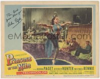 2h0506 PRINCESS OF THE NILE signed LC #4 1954 by Debra Paget, who's dancing in sexy outfit!