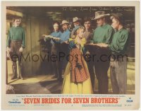 2h0534 SEVEN BRIDES FOR SEVEN BROTHERS signed LC #5 1954 by Russ Tamblyn, who's with Jane Powell!
