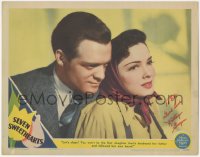 2h0536 SEVEN SWEETHEARTS signed LC 1942 by Kathryn Grayson, who's close up with Van Heflin!