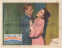 2h0537 SLATTERY'S HURRICANE signed LC 1949 by Richard Widmark, who's struggling with Linda Darnell!