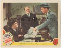 2h0538 SLIGHTLY DANGEROUS signed LC 1943 by Robert Young, who's showing Lana Turner's photo to man!
