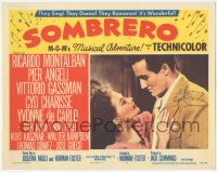 2h0539 SOMBRERO signed LC #7 1953 by Yvonne De Carlo, who's about to kiss Vittorio Gassman!