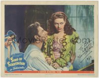2h0541 SONG OF SCHEHERAZADE signed LC #8 1946 by Yvonne De Carlo, who's c/u with Jean-Pierre Aumont!