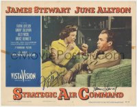 2h0547 STRATEGIC AIR COMMAND signed LC #7 1955 by BOTH James Stewart AND June Allyson, on couch!