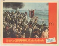 2h0554 TEN COMMANDMENTS signed LC #6 R1966 by Charlton Heston, who is about to part the Red Sea!