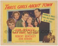 2h0391 THREE GIRLS ABOUT TOWN signed TC 1941 by Janet Blair, who's with Joan Blondell & Binnie Barnes!