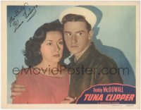 2h0562 TUNA CLIPPER signed LC 1949 by Elena Verdugo, who's close up held by Roddy McDowall!