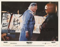 2h0569 WACKO signed LC #3 1982 by George Kennedy, who's laughing at pumpkin head monster!