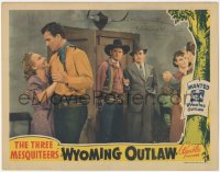 2h0571 WYOMING OUTLAW signed LC 1939 by Yakima Canutt, who's watching John Wayne & Pamela Blake!