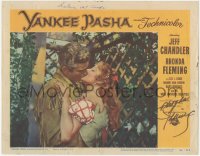 2h0572 YANKEE PASHA signed LC #2 1954 by Rhonda Fleming, who's passionately kissing Jeff Chandler!