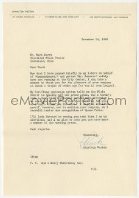 2h0022 CHARLTON HESTON signed letter 1956 to Ward Marsh bringing him up to date, wants to see him!
