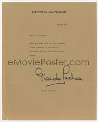 2h0037 GLENDA JACKSON signed letter 1975 replying to a fan with a photo and a thank you!