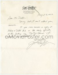 2h0047 JULES FEIFFER signed letter 1977 invited to comicon, declined, but wanted Abbie & Slats #1!