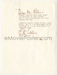 2h0056 ORSON WELLES signed letter 1960s he'd be happy to play the king in Sleeping Beauty!
