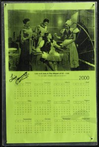 2h0125 LOIS JANUARY LAMINATED signed calendar 2000 she did Judy Garland's nails in The Wizard of Oz!