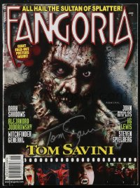 2h0333 TOM SAVINI signed magazine June 2011 issue of Fangoria, he's featured on the cover!