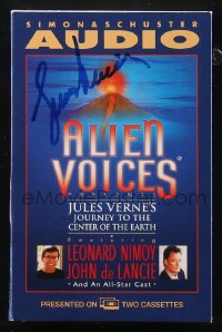 2h0599 LEONARD NIMOY signed audiobook 1997 Alien Voices: Verne's Journey To The Center of the Earth!