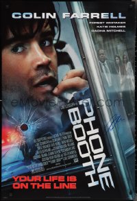 2h0165 PHONE BOOTH signed DS 1sh 2003 by Colin Farrell, directed by Joel Schumacher!