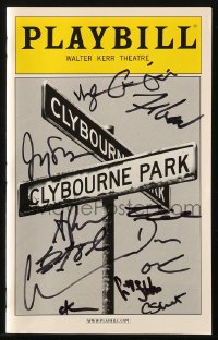 2h0619 CLYBOURNE PARK signed playbill 2012 by Dickinson, Griffin, Gupton, Kirk, Parisse, Shamos & Wood!