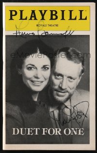 2h0625 DUET FOR ONE signed playbill 1981 by BOTH Anne Bancroft AND Max Von Sydow!