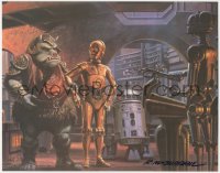 2h0091 RALPH MCQUARRIE signed 11x14 postcard 1993 by Ralph Mcquarrie, great art of C-3PO & R2-D2!
