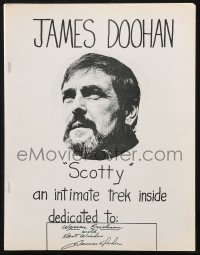 2h0338 JAMES DOOHAN signed tribute fanzine AND signed REPRO photo 1975 Scotty: An Intimate Trek Inside!