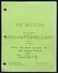 2h0006 EARL HAMNER JR. signed TV revised final draft script 1976 The Waltons: The Best Christmas!