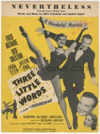 2h0345 FRED ASTAIRE signed sheet music 1931 Nevertheless with Vera-Ellen in Three Little Words!