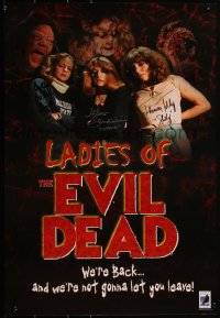 2h0136 EVIL DEAD signed 19x28 special poster 2000s by Ellen Sandweiss, Betsy Baker & Theresa Tilly!