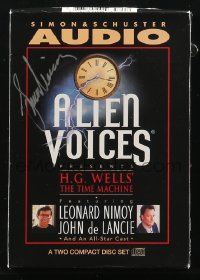 2h0590 LEONARD NIMOY signed audiobook 1997 Alien Voices: H.G. Wells' The Time Machine!