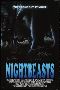 2h0209 NIGHTBEASTS signed 24x36 special poster 2010 by Wes Sullivan, Donn Angelos and four more!