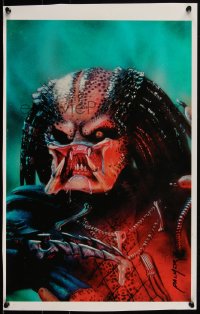 2h0139 PREDATOR signed 15x23 special poster 1987 by artist Jason Palmer, like nothing on Earth!