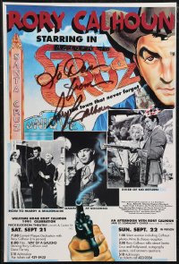 2h0210 RORY CALHOUN signed 12x18 special poster 1991 Return to Santa Cruz film festival event!