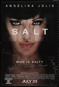 2h0211 SALT signed 24x36 special poster 2010 by Angelina Jolie, Liev Schreiber and three more!