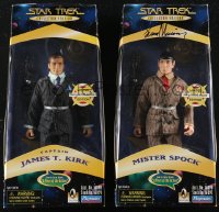 2h0310 STAR TREK group of 2 signed action figures 1996 Captain James T. Kirk & Mister Spock!