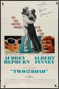 2h0292 TWO FOR THE ROAD signed 1sh 1967 by Henry Mancini, who wrote the music for the movie!