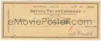2h0100 WALTER WINCHELL signed canceled check 1942 he was taking out $250 for cash!