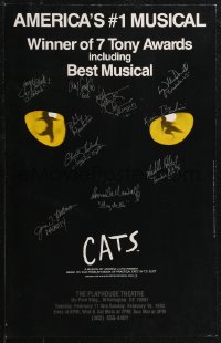 2h0105 CATS signed stage play WC 1992 by ELEVEN of the cast & crew, Andrew Lloyd Webber musical!