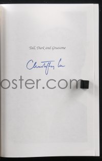 2h0616 CHRISTOPHER LEE signed softcover book 1999 his bio Christopher Lee: Tall, Dark and Gruesome!