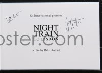 2h0127 NIGHT TRAIN TO LISBON signed hardcover book 2013 by Christopher Lee, Irons & SEVEN more!