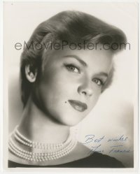 2h0011 ANNE FRANCIS signed letter AND signed 8x10 photo 1954 writing to friend & youthful portrait!