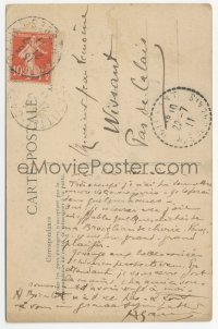 2h0089 ABEL GANCE signed French postcard 1911 legendary director of Napoleon, handwritten in French!
