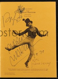 2h0325 MARCEL MARCEAU signed stage play souvenir program book 1971 images from live performance!