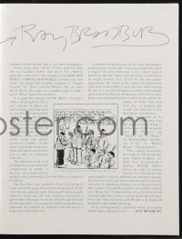 2h0339 RAY BRADBURY signed program 1976 for introduction to Cartoon Show exhibition of cartoon art!