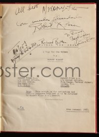 2h0003 ALEXANDER THE GREAT signed script 1955 by 16 cast & crew, hardcover binding, Ricardo Valle!